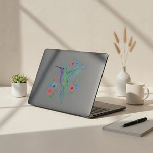 Dipaliz Hummingbird Floral Macbook Case Pastel Watercolor - Laptop Hard Cases