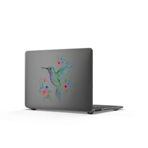 Dipaliz Hummingbird Floral Macbook Case Pastel Watercolor - Laptop Hard Cases