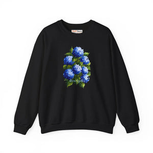 Dipaliz Hydrangea Bouquet Crewneck Sweatshirt Cotton - Sweatshirts
