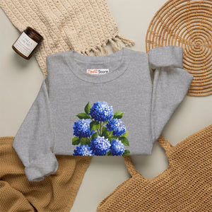 Dipaliz Hydrangea Bouquet Crewneck Sweatshirt Cotton - Sweatshirts