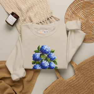 Dipaliz Hydrangea Bouquet Crewneck Sweatshirt Cotton - Sweatshirts