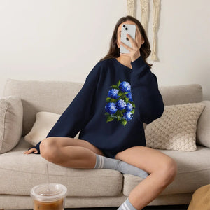 Dipaliz Hydrangea Bouquet Crewneck Sweatshirt Cotton - Sweatshirts