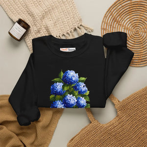 Dipaliz Hydrangea Bouquet Crewneck Sweatshirt Cotton - Sweatshirts