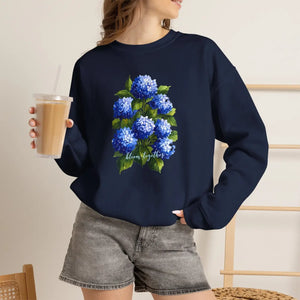 Dipaliz Hydrangea Bouquet Crewneck Sweatshirt Cotton - Sweatshirts