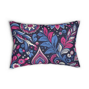 Spun Polyester Lumbar Pillow - Indian Colorful Pattern - Dipaliz - 20’’ × 14’’ - Pillows