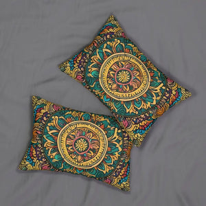 Indian Pattern Spun Polyester Lumbar Pillow - Dipaliz - 20’’ × 14’’ - Pillows