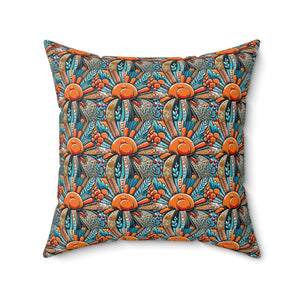 Intricate Flowers Pattern – Spun Polyester Square - Dipaliz - Throw Pillows