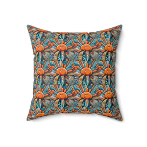 Intricate Flowers Pattern – Spun Polyester Square - Dipaliz - Throw Pillows