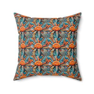 Intricate Flowers Pattern – Spun Polyester Square - Dipaliz - Throw Pillows