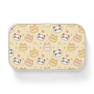 Dipaliz Kawaii Animal Faces Bento Box Panda Cat Bunny - Lunch Boxes & Totes