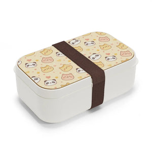Dipaliz Kawaii Animal Faces Bento Box Panda Cat Bunny - Lunch Boxes & Totes