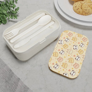 Dipaliz Kawaii Animal Faces Bento Box Panda Cat Bunny - Lunch Boxes & Totes