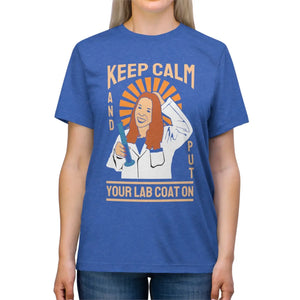 Unisex Triblend Tee - Keep Calm Lab Coat Design - Dipaliz - T-shirts