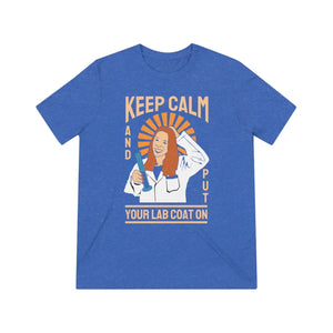 Unisex Triblend Tee - Keep Calm Lab Coat Design - Dipaliz - T-shirts