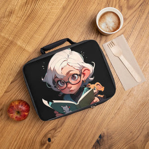 Kid Reading Bento Box Lunch Bag with Utensils - Dipaliz - one Size / Black - Accessories