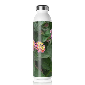 Slim Lantana Flowers Water Bottle - Stainless Steel - Dipaliz - Bottles
