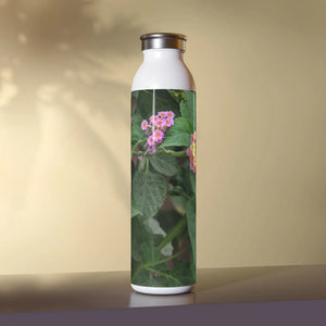Slim Lantana Flowers Water Bottle - Stainless Steel - Dipaliz - Bottles
