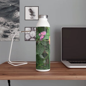 Slim Lantana Flowers Water Bottle - Stainless Steel - Dipaliz - Bottles
