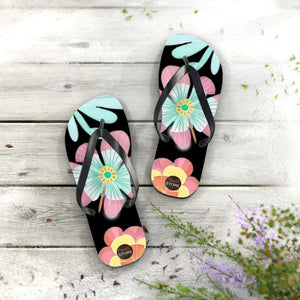 Shoes - Unisex Flip Flops Large Beautiful Flowers Beach Style Dipaliz