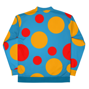 Vibrant Bomber Jacket - Large Colorful Polka Dots - Dipaliz - Jackets
