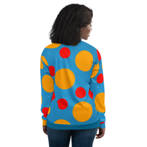 Vibrant Bomber Jacket - Large Colorful Polka Dots - Dipaliz - Jackets