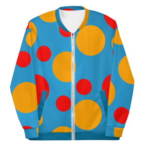 Vibrant Bomber Jacket - Large Colorful Polka Dots - Dipaliz - Jackets