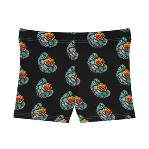 Floral Women’s Shorts - Large Flowers Polyester Spandex - Dipaliz