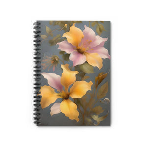 Floral Ruled Line Notebook - Elegant Paper Journal - Dipaliz - Notebooks & Notepads