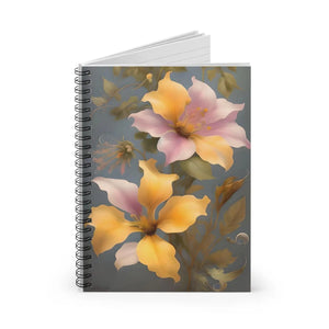 Floral Ruled Line Notebook - Elegant Paper Journal - Dipaliz - Notebooks & Notepads