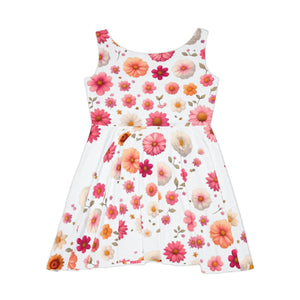 Women’s Skater Dress – Large Flowers - Dipaliz - Dresses - s