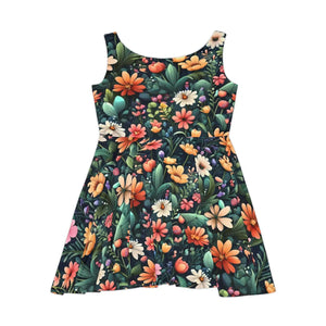 Large Flowers Skater Dress – Eco Friendly Dipaliz - Dresses - s