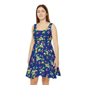 Large Flowers Women’s Skater Dress – Soft Spandex - Dipaliz - Dresses - s