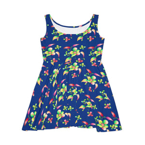Large Flowers Women’s Skater Dress – Soft Spandex - Dipaliz - Dresses - s
