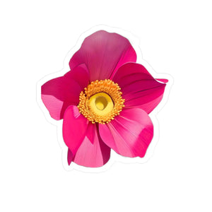 Vibrant Large Pink Flower Kiss Cut Vinyl Decal - Dipaliz - Decorative Stickers