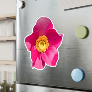 Vibrant Large Pink Flower Kiss Cut Vinyl Decal - Dipaliz - Decorative Stickers