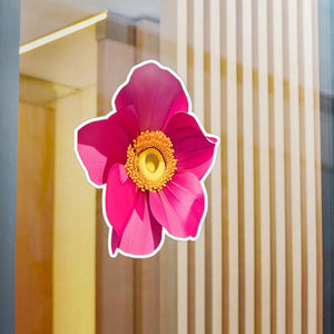 Vibrant Large Pink Flower Kiss Cut Vinyl Decal - Dipaliz - Decorative Stickers