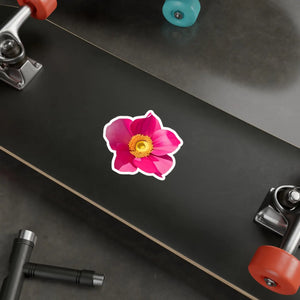 Vibrant Large Pink Flower Kiss Cut Vinyl Decal - Dipaliz - Decorative Stickers