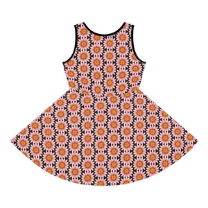 Large Red Flowers Sleeveless Sundress - Bold Summer Style - Dipaliz - Dresses