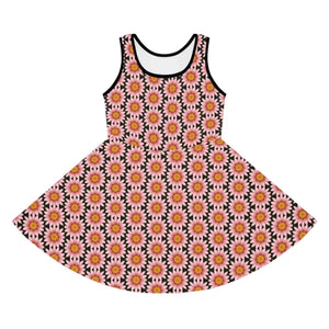 Large Red Flowers Sleeveless Sundress - Bold Summer Style - Dipaliz - Dresses