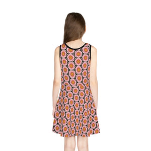 Sleeveless Sundress – Large Red Flowers Cotton - Dipaliz - Dresses - 2t