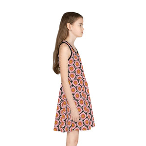 Sleeveless Sundress – Large Red Flowers Cotton - Dipaliz - Dresses - 2t