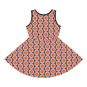 Sleeveless Sundress – Large Red Flowers Cotton - Dipaliz - Dresses - 2t