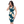Teal Dress – Large Showy Flowers Party - Dipaliz - Dresses - Xs