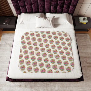 Sherpa Blanket Large Vibrant Flowers Plush - Dipaliz - Blankets
