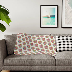 Sherpa Blanket Large Vibrant Flowers Plush - Dipaliz - Blankets