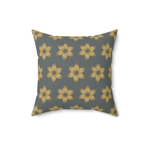 Modern Leaf Pattern Grey Throw Pillow Polyester - Dipaliz - Pillows