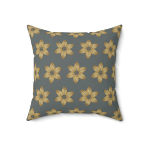 Modern Leaf Pattern Grey Throw Pillow Polyester - Dipaliz - Pillows