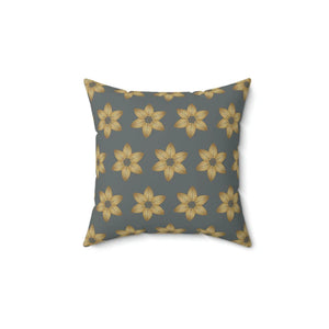 Modern Leaf Pattern Grey Throw Pillow Polyester - Dipaliz - Pillows