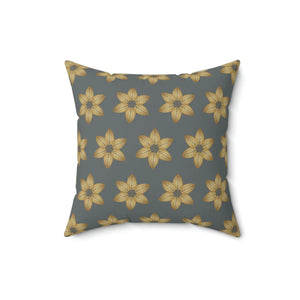 Modern Leaf Pattern Grey Throw Pillow Polyester - Dipaliz - Pillows