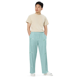Textured Wide Leg Pants - Urban Knit Jersey - Dipaliz